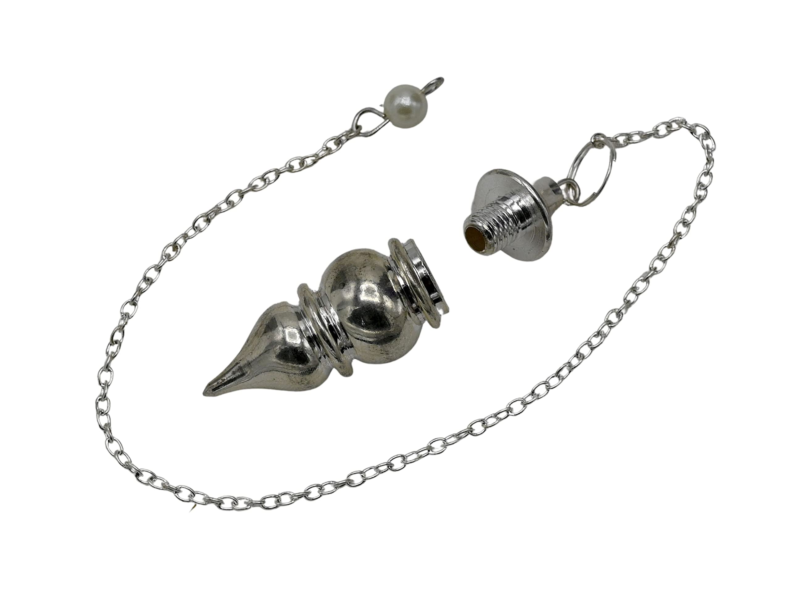 Amazing Gemstone Healing Metal Pendulums for Divination, Silver Tear Drop Steel Copper Pendulum High Energy Pendulo de Bronce Pe
