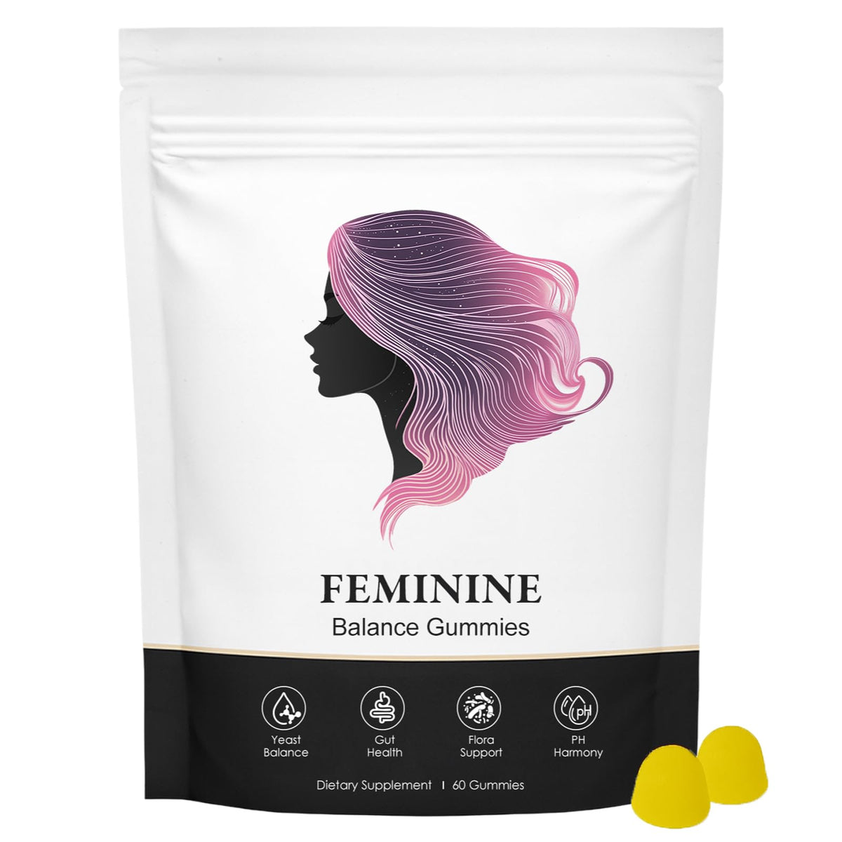 FITactic Nuora Feminine Balance Gummies for Women, PH Balance, Healthy Odor, Flora and Immune Support, Vaginal Health Support, V