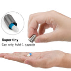 TISUR Titanium Pill Case with 28 Necklace Chain,Micro Keychain Pill Holder.Waterproof Pill Fob for Emergency Aspirin & Nitrogl