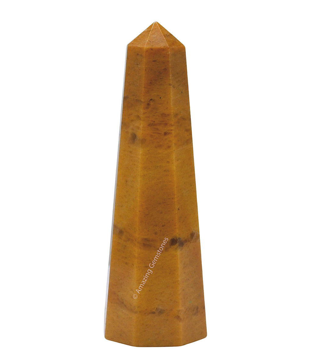 Yellow Jasper Crystal Towers ~ Natural Healing Crystal Point Obelisk for Reiki Healing and Crystal Grid (2 to 3 INCH)