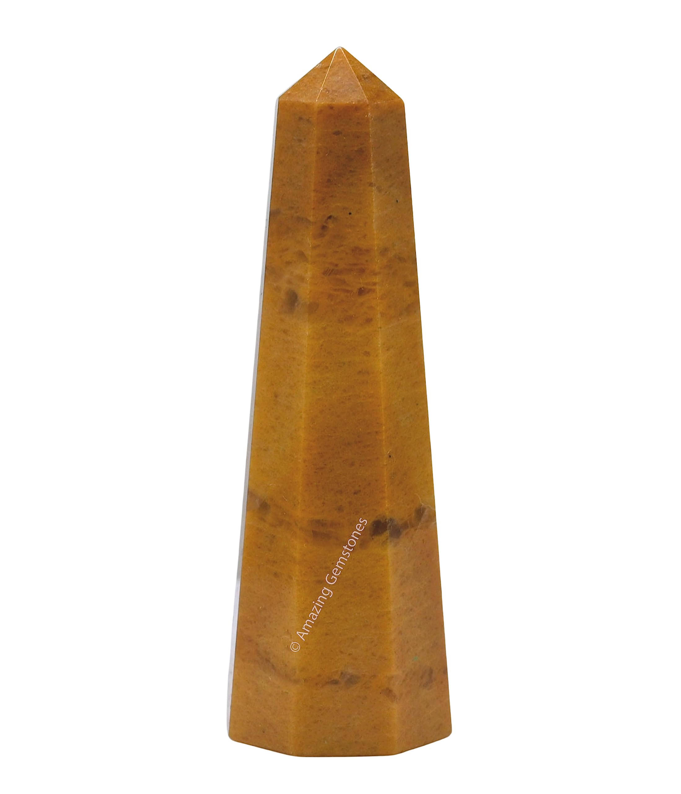 Yellow Jasper Crystal Towers ~ Natural Healing Crystal Point Obelisk for Reiki Healing and Crystal Grid (2 to 3 INCH)