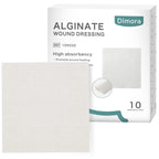 Dimora Calcium Alginate Wound Dressing, 4 x 4 Patches,10 Individual Sterile Pads, Soft and Highly Absorbent Dressing Gauze, 