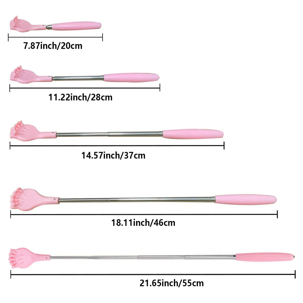 WUBAYI 2Pcs Back Scratchers, Portable Expandable Back Scratchers, Non-Slip Handheld Massager, with Telescopic Handle for Ticklin