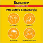 Dramamine Chewable Formula Motion Sickness Relief, 8 Orange Flavored Tablets each (Value Pack of 2)