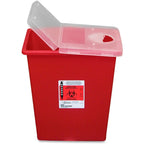 Covidien Kendall Sharps Containers with Hinged Lid - 8 gal Capacity - 17.5'' Height x 15.5'' Width x 11'' Depth - Red - 1 Each