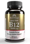 Windmill Quick Melt Vitamin B-12 5000 Mcg Dietary Supplement, 60 Count (1)