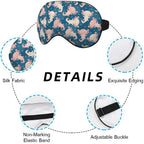 NOHSHE Axolotl Hawaii Sleep Eye Mask Cute Animal Heart Dot Pink Blue Silk Eye Mask Sleeping Soft Eye Shade Cover for Men Women B