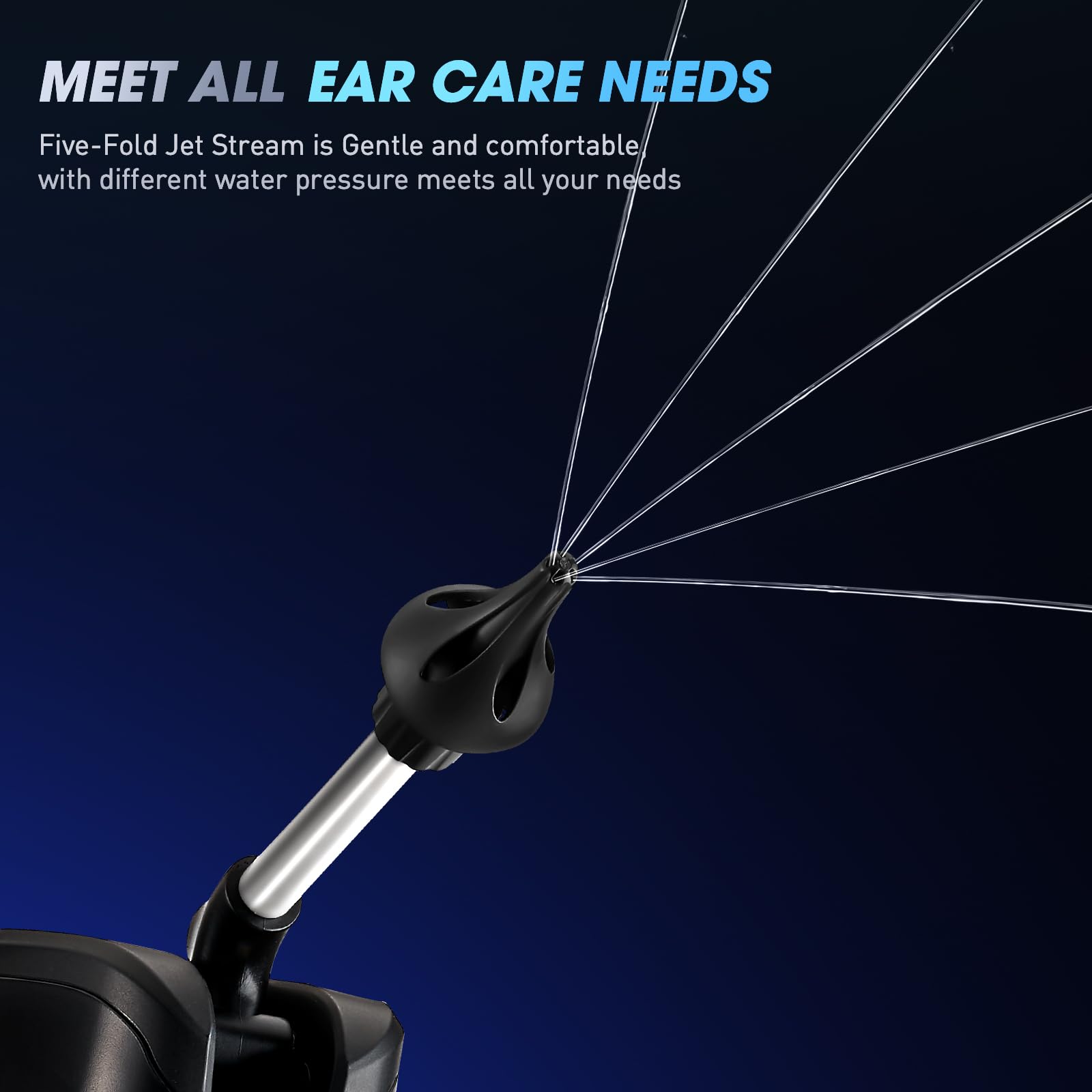 YNN Ear Wax Removal,350ml Tank 8 Reusable earplug Tips 5-Fold Jet Stream 3 Mode Safe & Effective Water Powered Ear Cleaner Elect