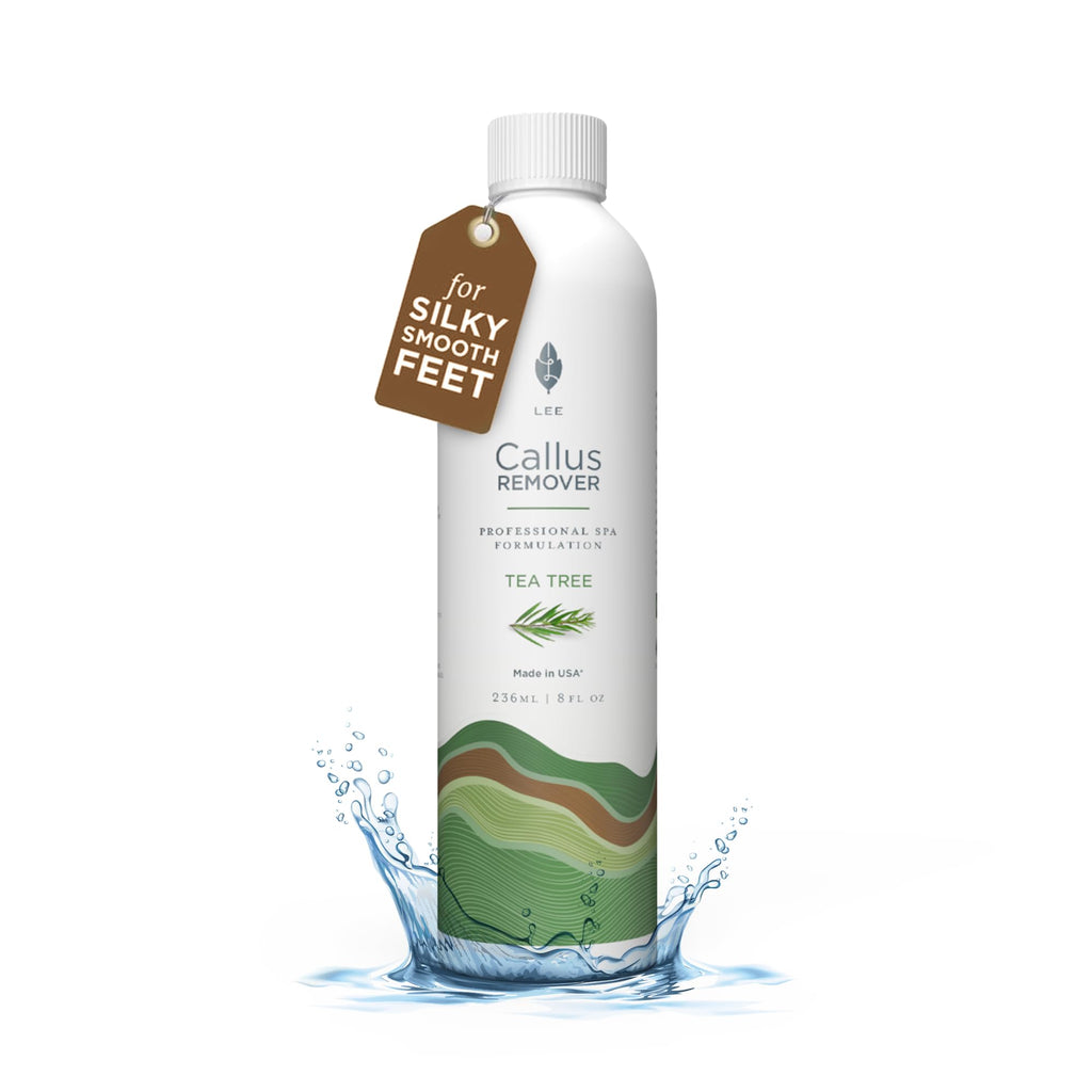Lee Beauty Professional Callus Remover for Feet - Tea Tree, Powerful Formulation - Extra Strength Gel, Home Pedicure Foot Spa Re