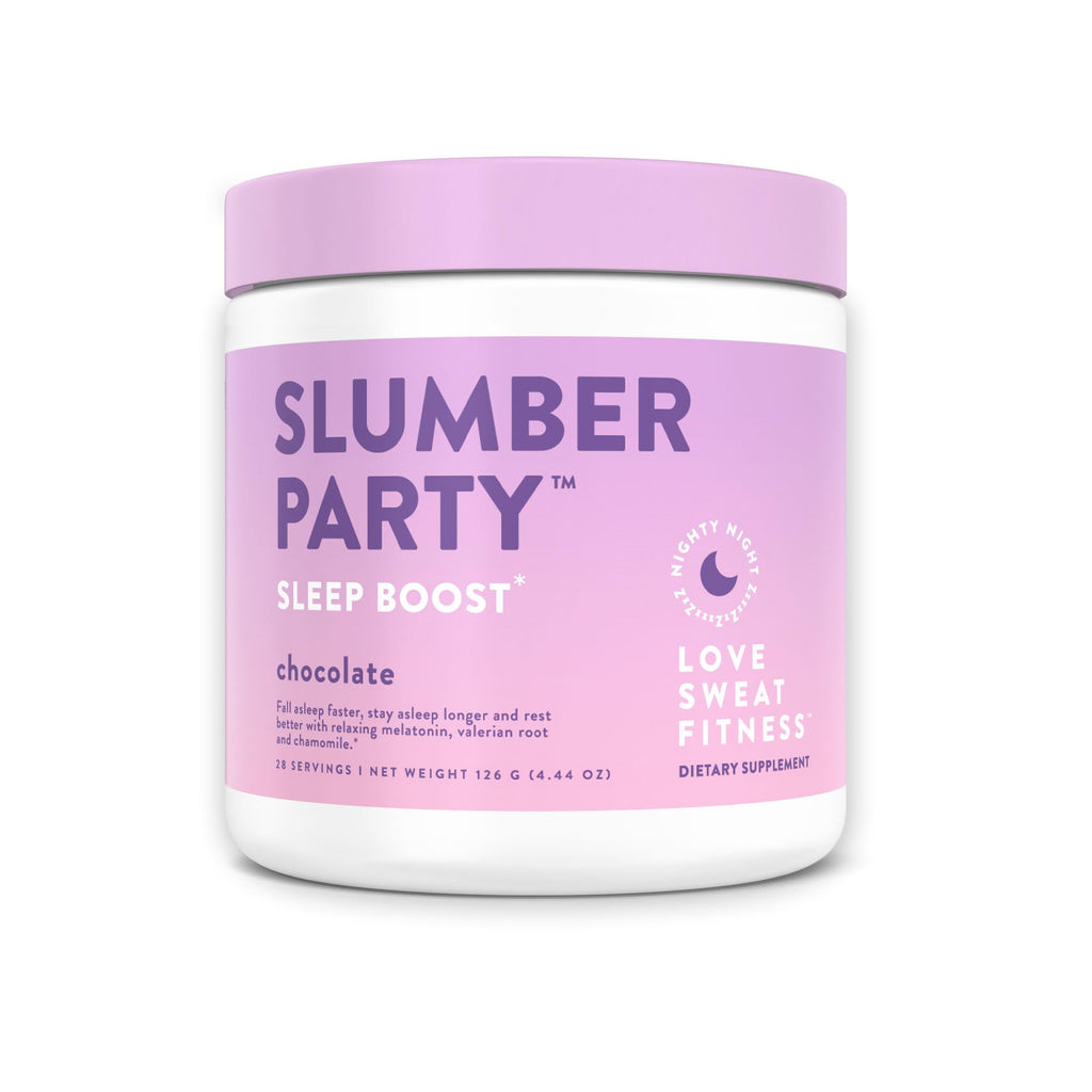 Love Sweat Fitness Sleep Boost Powder | Slumber Party Chocolate | Improves Sleep, Supports Muscle Recovery | Vegan, Gluten Free,
