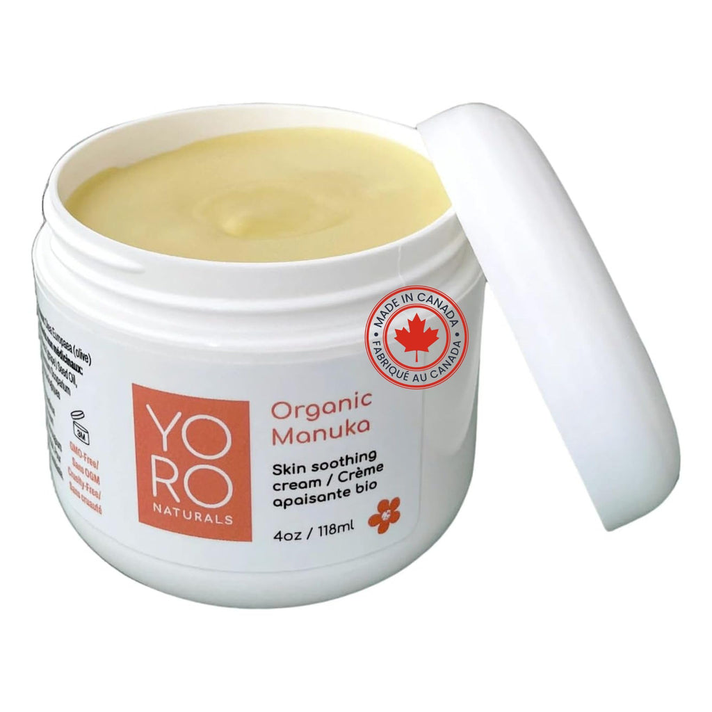 Organic Manuka Skin Soothing Cream for Sensitive Dry Skin, Original Formula, Itch Relief, Honey Eczema Relief, Natural Psoriasis