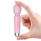 MANFLY Rechargeable Travel Mini Home Massage Tool, Handheld Quiet Powerful Neck Muscle Massager (Pink)