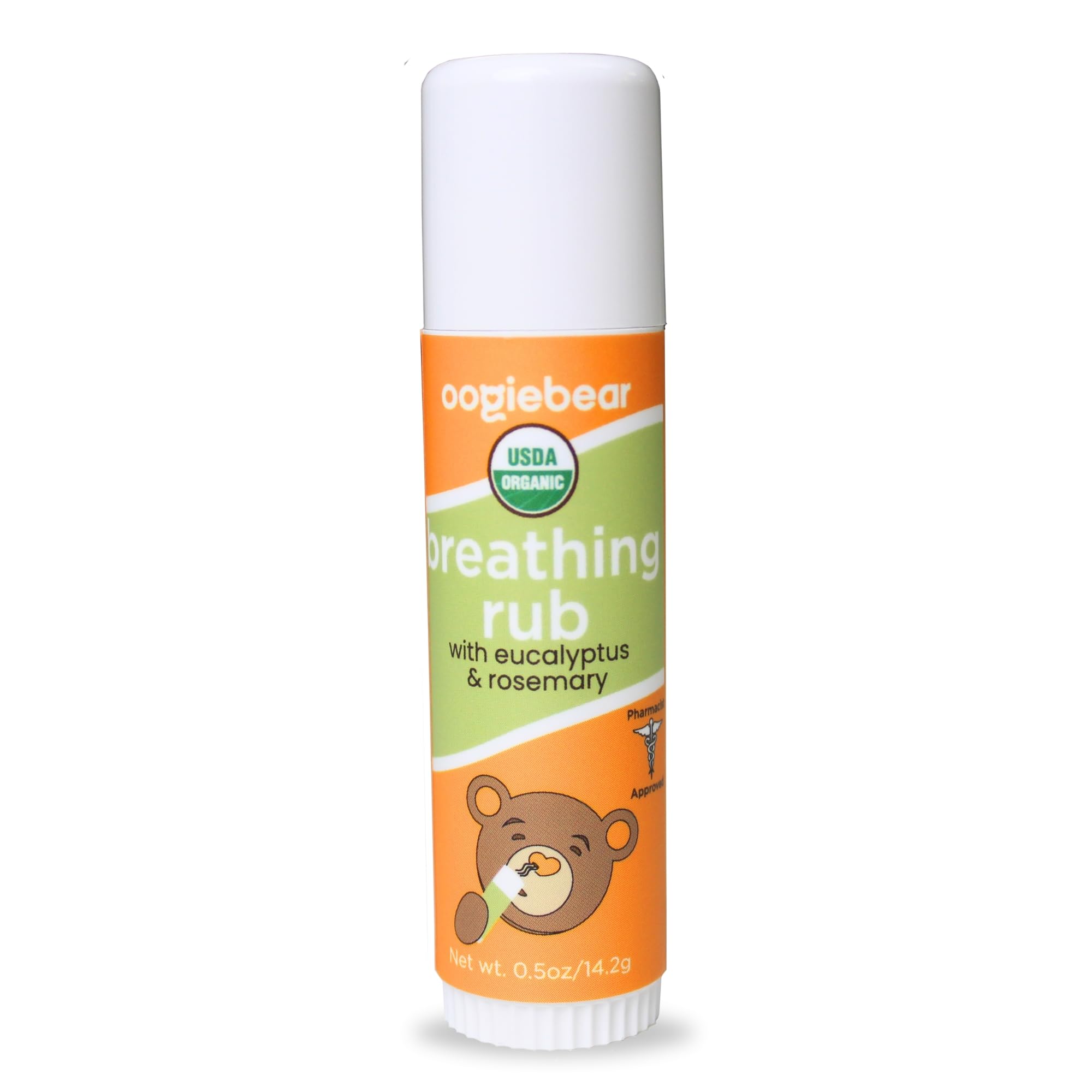 oogiebear Baby Breathing Rub, Made with Naturally Soothing Eucalyptus & Rosemary, USDA Organic Safe for Babies 3 Months & Older,