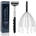 Svjetiq Head Massager Back Scratcher, 20 Fingers Head Scratcher Scalp Massager & Extendable Back Scratcher for Men Women, Stocki