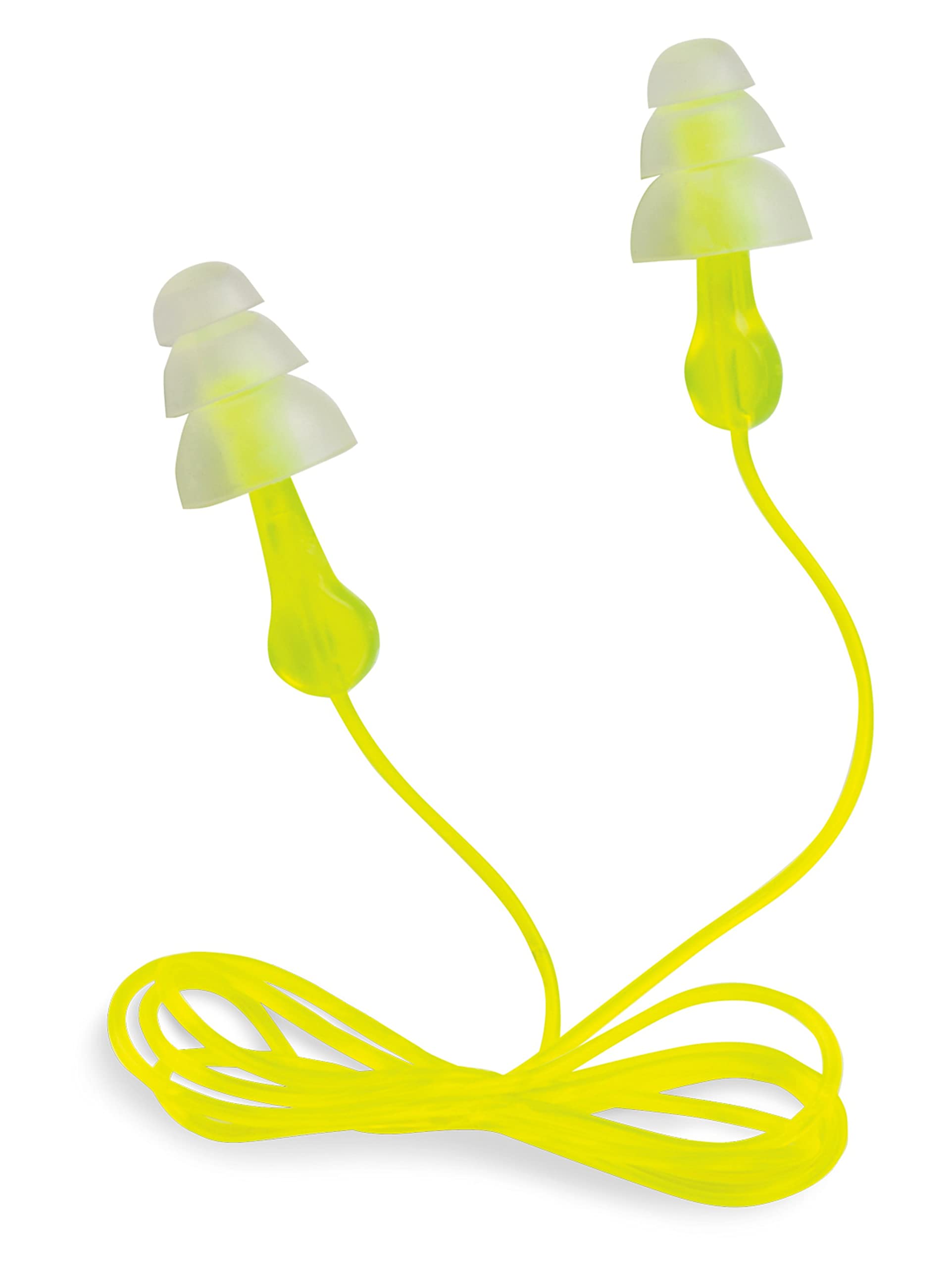Peltor Sport Tri-Flange Corded Reusable Earplugs, 3 Pair, Noise Reduction Rating (NRR) 26 dB, Comfortable Fit, Ideal For Range,