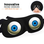 Tphon Eye Sleep Mask Funny Blindfold for Women Men Kid, Upgraded 3D Contoured 100% Blackout Sleeping Mask with Adjustable Strap,