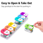 Daviky Extra Large Weekly Pill Organizer, BPA Free XL Pill Box 2 Times a Day, 7 Day AM PM Medicine Pill Organizer for Supplement