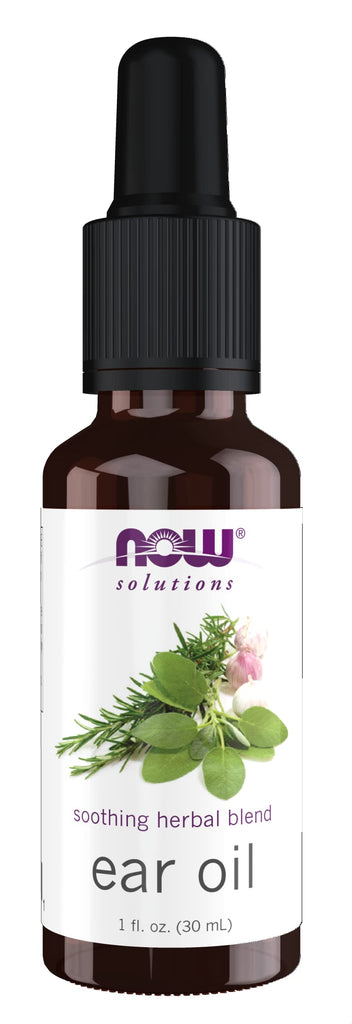 NOW Solutions, Ear Oil, Soothing Herbal Blend, Great on Mild Discomfort or Irritation, 1-Ounce