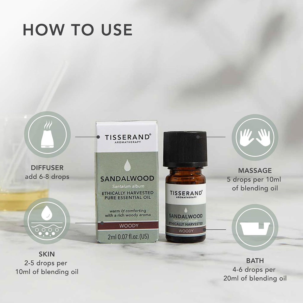 TISSERAND Sandalwood Essential Oil, 2 ML