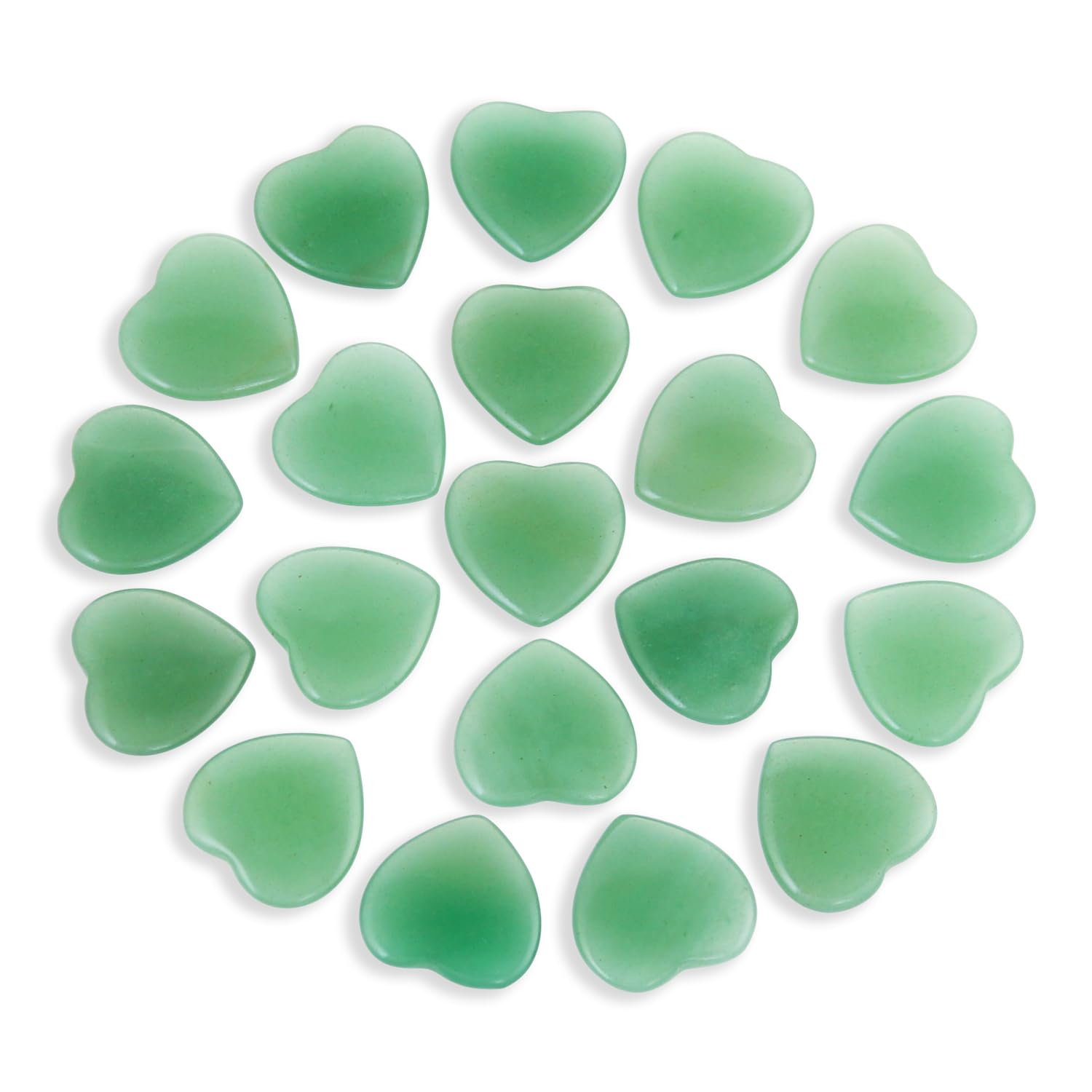 Nvzi Tumbled Polished Natural Green Aventurine Crystals Heart Stones, Crystals and Healing Stones Quartz Bulk for Wicca, Reiki, 