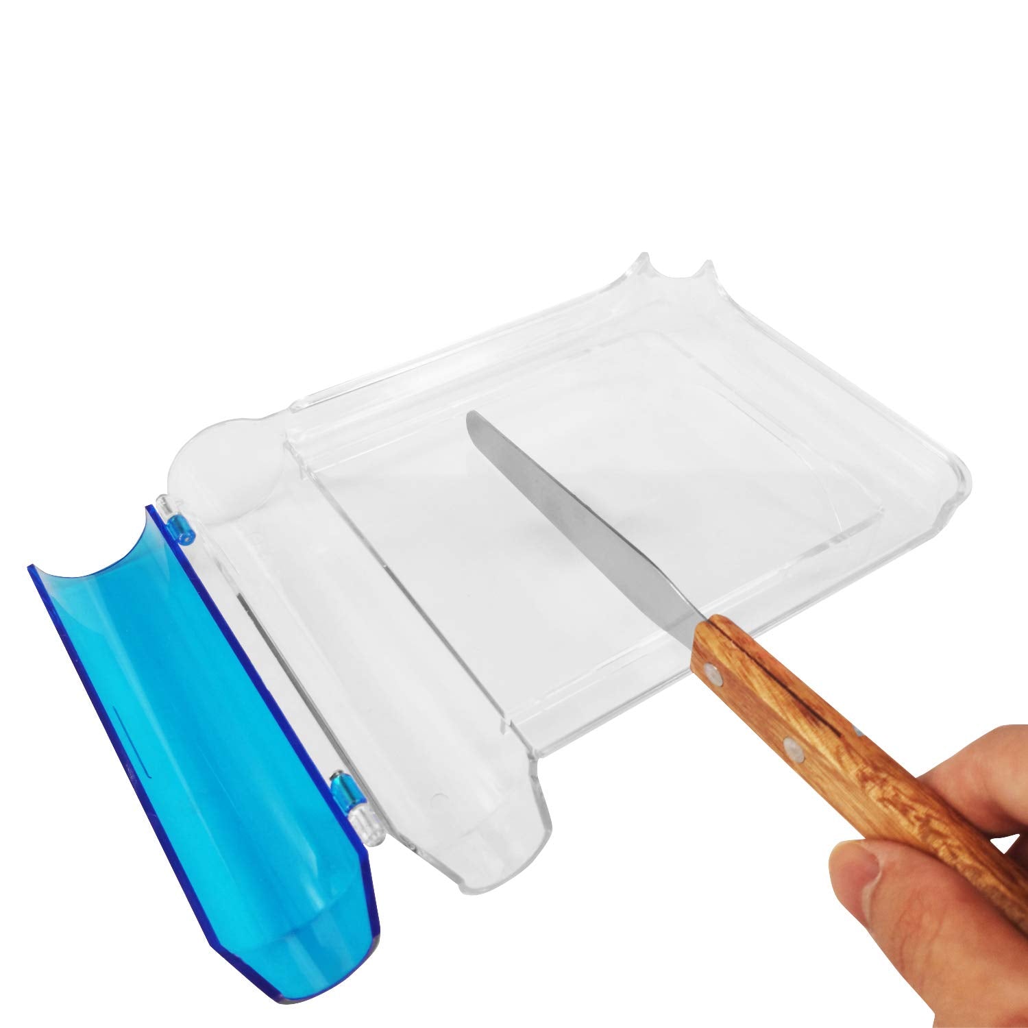Medarchitect Right Hand Pill Counting Tray with Spatula (Clear - Wood Handle)