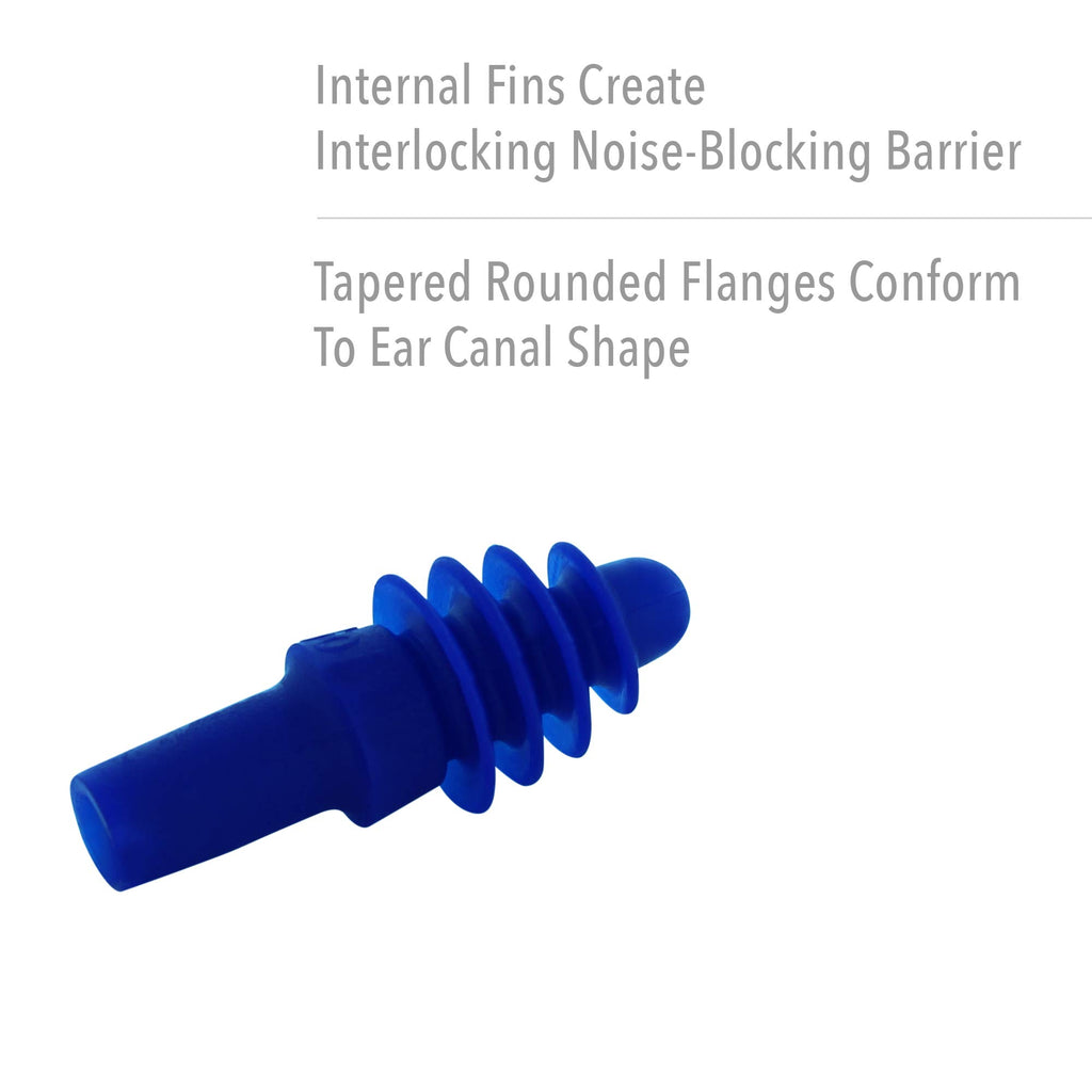 Howard Leight by Honeywell Airsoft Flanged Reusable Earplugs, 100-Pairs (DPAS-1), Blue
