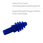 Howard Leight by Honeywell Airsoft Flanged Reusable Earplugs, 100-Pairs (DPAS-1), Blue