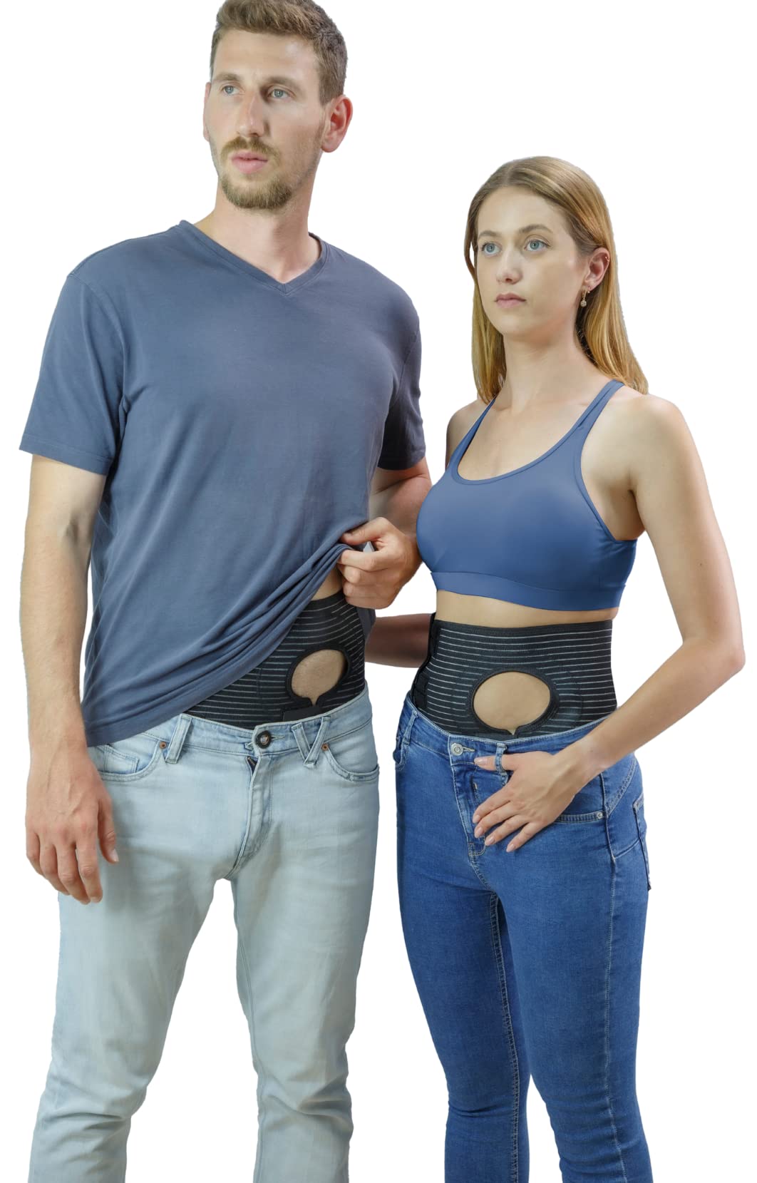 Movibrace Abdominal Ostomy Belt for Post-Operative Care after Colostomy or Ileostomy Surgery Abdomen (Large), Black