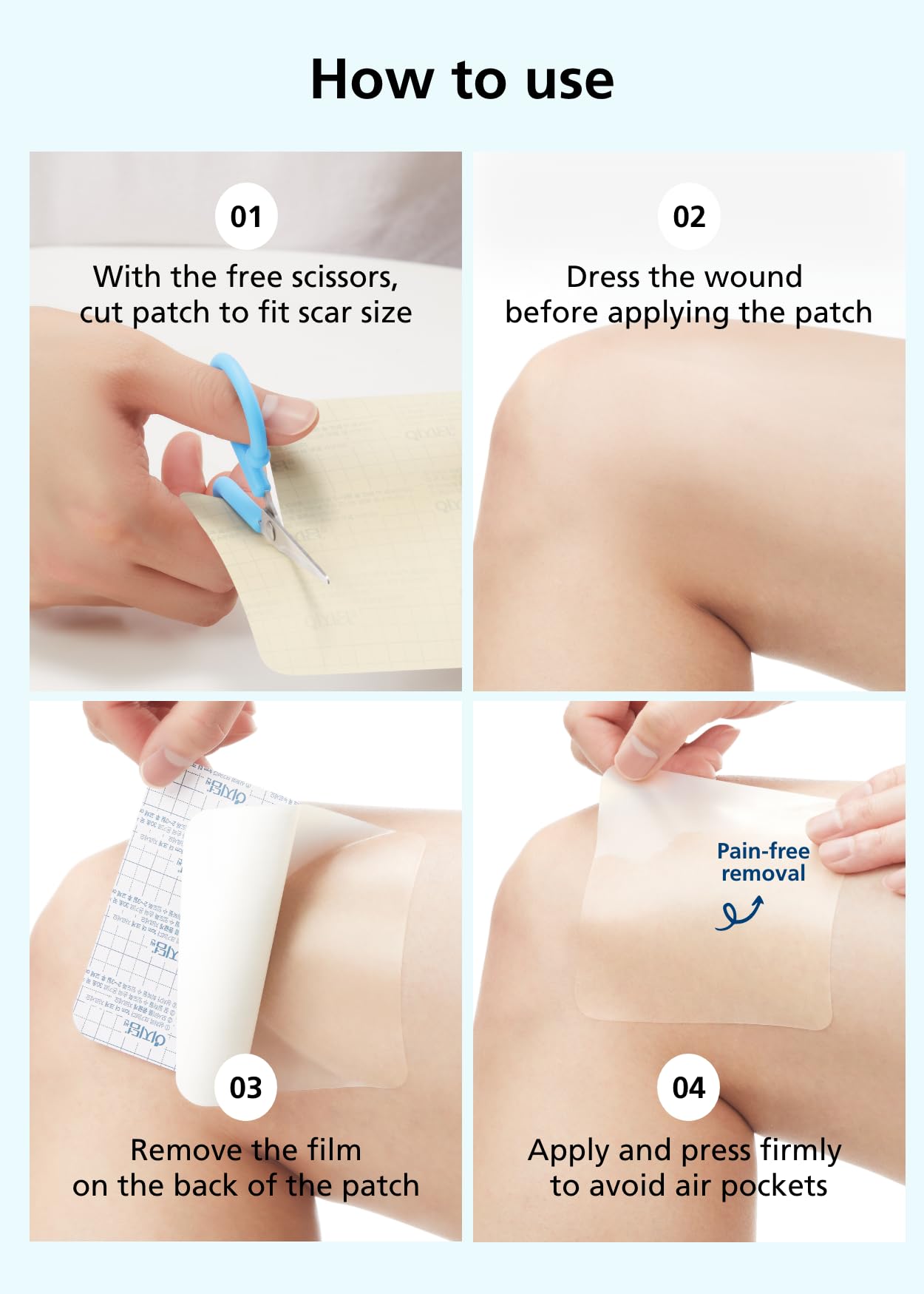 Easyderm Thin Hydrocolloid Large Wound Dressing 4   x4    3Pack (6 Dressings) Waterproof, Latex Free, Highly Absorbent Dressing