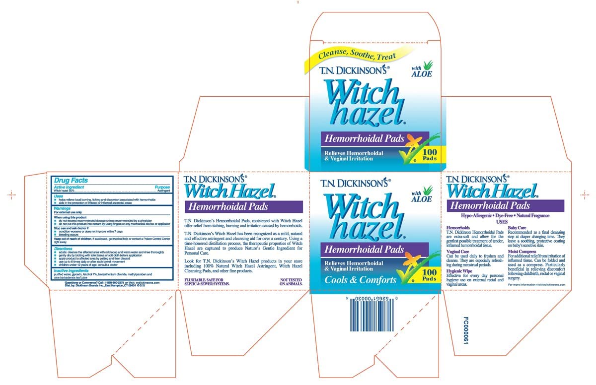 Dickinson Brands Hemorrhoidal Pads - 100 Pads