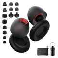 Ear Plugs for Sleeping Noise Reduction Reuseable, Concerts, Focus, Travel, Work, High Fidelity- 7 Pair Eartips - Flexible Soft-T
