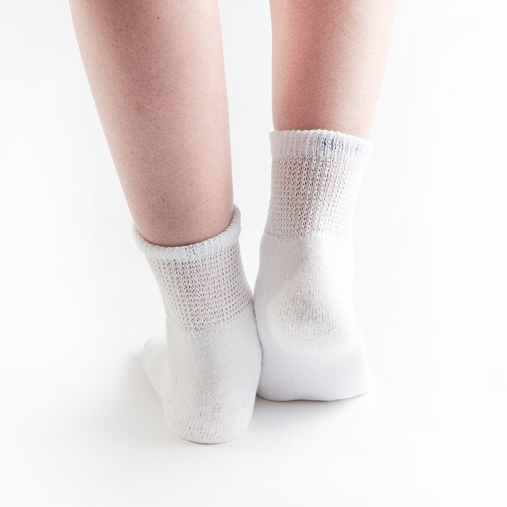 Doc Ortho Loose Fit Cotton Diabetic Socks for Men and Women, 3 Pairs, 1/4 Crew