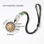 Lapis Lazuli Orgone Pendant Reiki Yoga Meditation Necklace Rotation Design Healing Stones Spirituality Jewelry (Style 3)