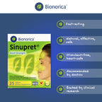Bionorica Sinupret Adult Strength Sinus - Immune Support Supplement - All Natural - Herbal Nasal Passage & Immunity Boost - 25 T