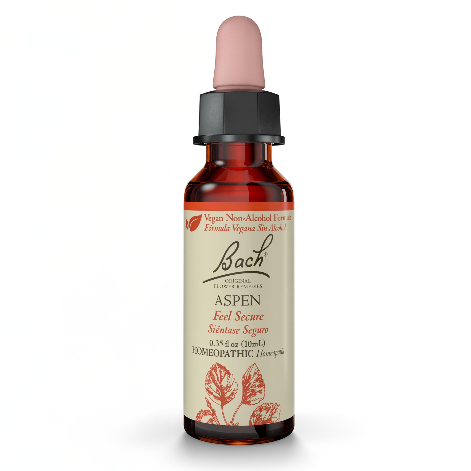 Bach Original Flower Remedies, Aspen (Non-Alcohol Formula) - Feel Secure - Natural Homeopathic Flower Essence for Emotional Bala