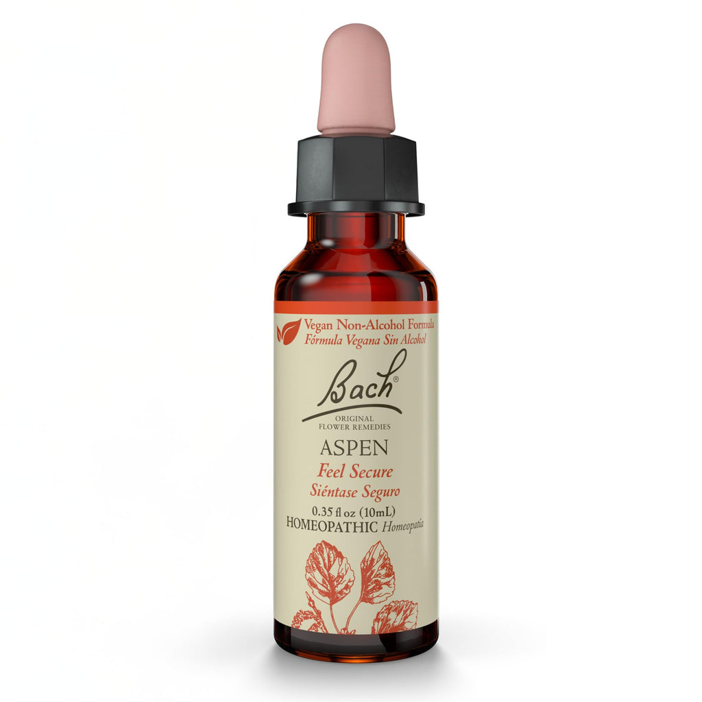 Bach Original Flower Remedies, Aspen (Non-Alcohol Formula) - Feel Secure - Natural Homeopathic Flower Essence for Emotional Bala