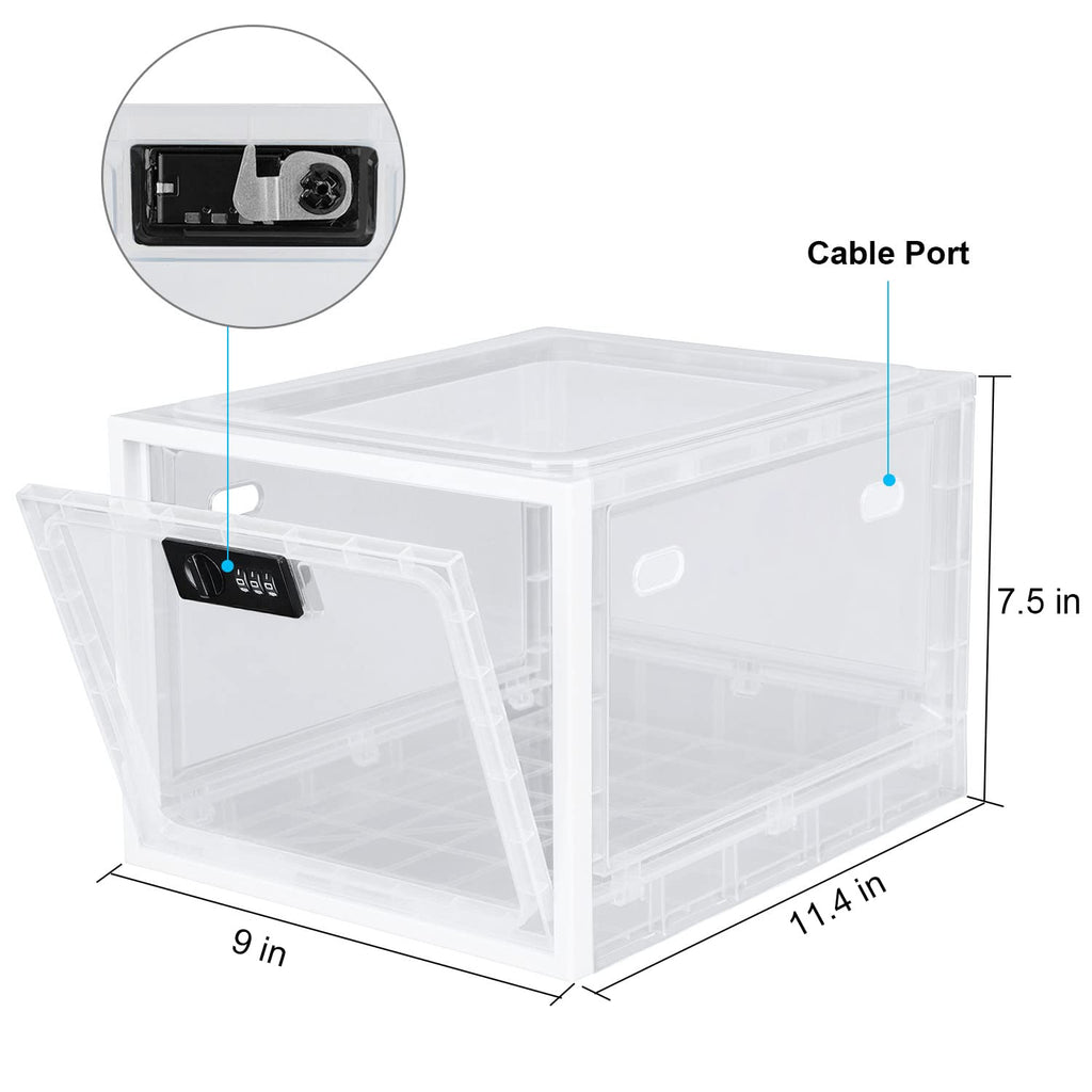 Lalifebuss Medicine Lock Box, Medication Lockable Container for Refrigerator Food Safe Locking Box Tablet Phone Locked Box for K