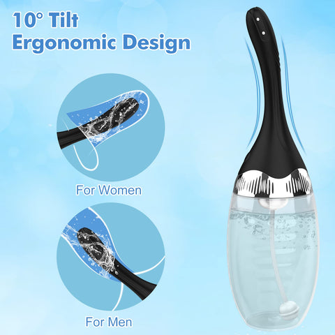 Automatic Electric Enema Bulb with 3 Speeds, Silicone Enema Anal Douche Cleaner for Men Women Colon Cleansing, Remote Control Re