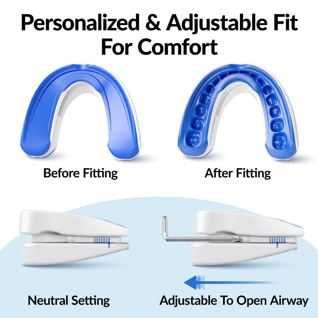 VitalSleep Anti-Snoring Mouthpiece, Comfortable & Adjustable Snore Guard, Quiets Snoring, USA Made, BPA Free & FDA Cleared Anti-