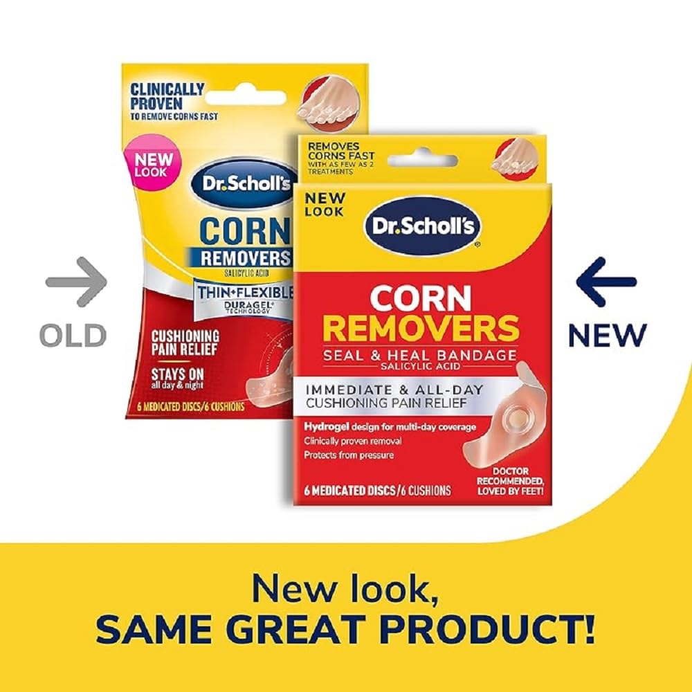 Dr. Scholl 's Corn REMOVERS Seal & Heal Bandage with Hydrogel Technology, 6 ct // Removes Corns Fast and Provides Cushioning Pro