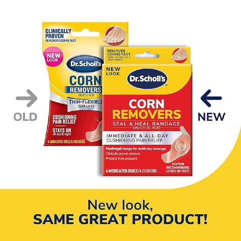 Dr. Scholl 's Corn REMOVERS Seal & Heal Bandage with Hydrogel Technology, 6 ct // Removes Corns Fast and Provides Cushioning Pro