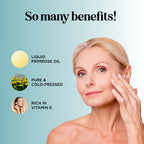 Pure Evening Primrose Oil for Skin - Cold Pressed Natural Face Moisturizer and Nourishing Hair Oil - Use in DIY Skin Care for Dr