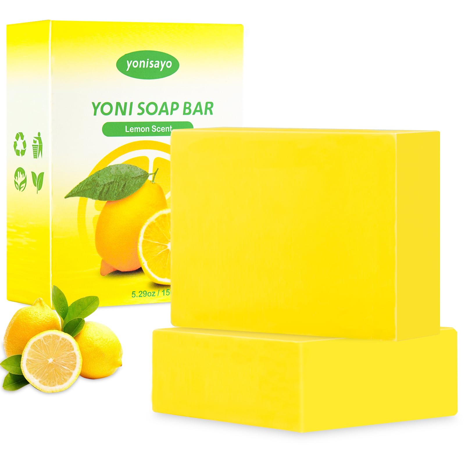 Yoni Bar Soap, 2 PCS Organic Yoni Wash Yoni Soap Bar for Women Ph Balance Feminine Wash, Natural Vaginal Body Bath Soap Deodoran