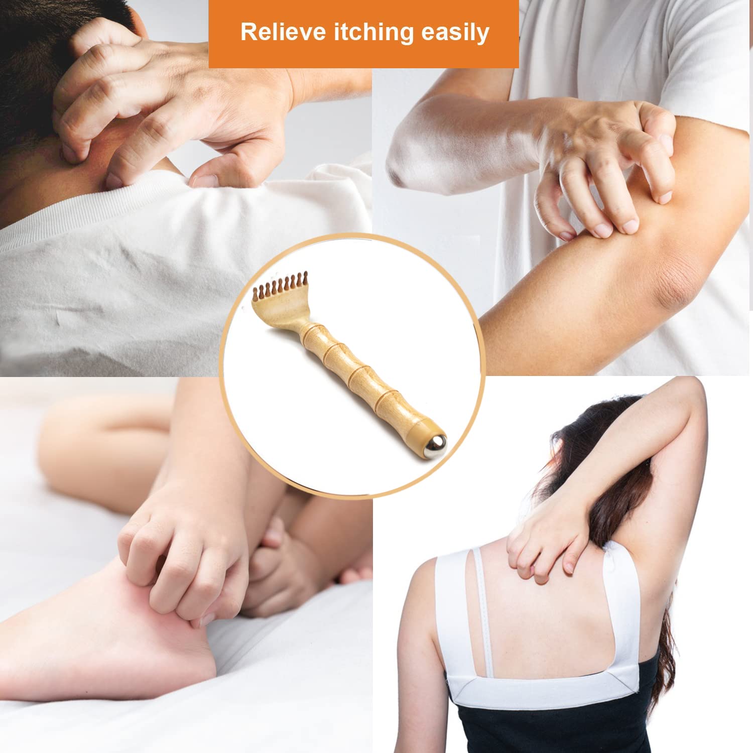 YEHORIN Back Scratcher Telescoping, Portable Extendable Bamboo Backscratcher for Men for Women with Beautiful Gift Packaging, Bo