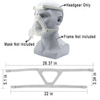 VINLINSKY Universal Replacement Headgear Strap Full Mask Replace Part, 4-Point Adjustable CPAP Headgear, CPAP Accessories for CP