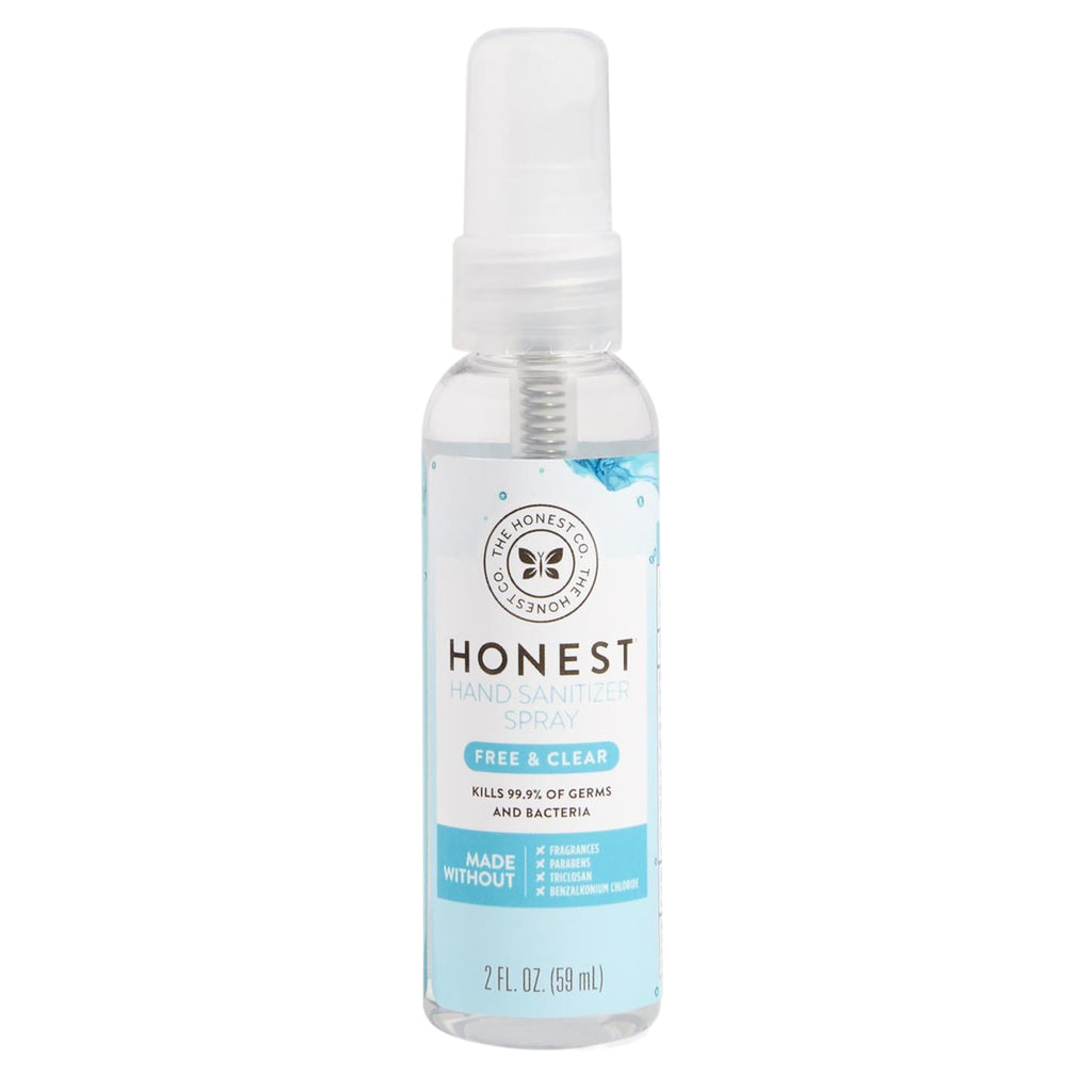 The Honest Company Plant-Based Hand Sanitizer Spray, Kills 99.9% of Germs, Hypoallergenic, Quick-drying, Moisturizing, Fragrance