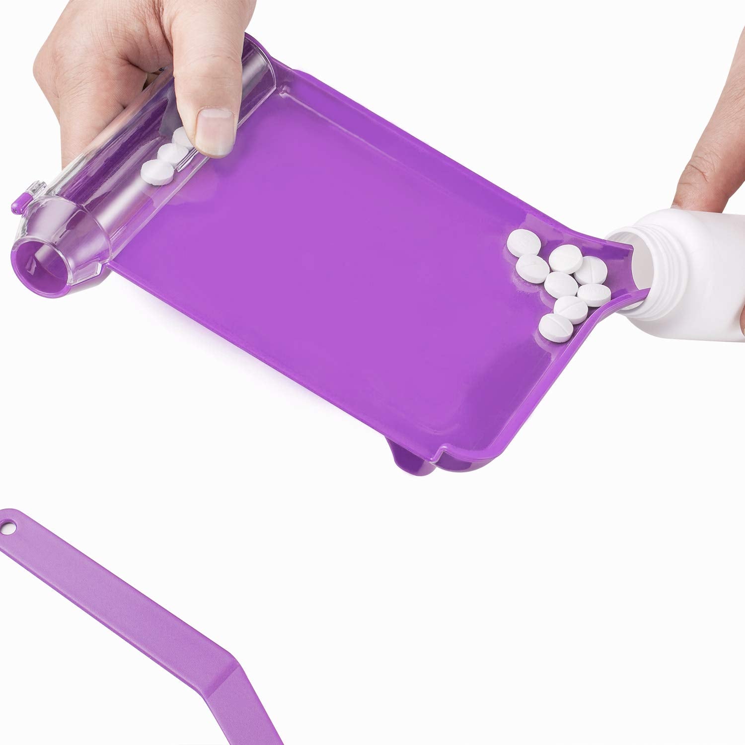 Medarchitect Right Hand Pill Counting Tray with Spatula (Purple)