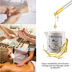MELONY Massage Oil Candle, Moisturizing, Body Oil Candle, Natural Soybeans, 8.1 oz, Amber Vanilla