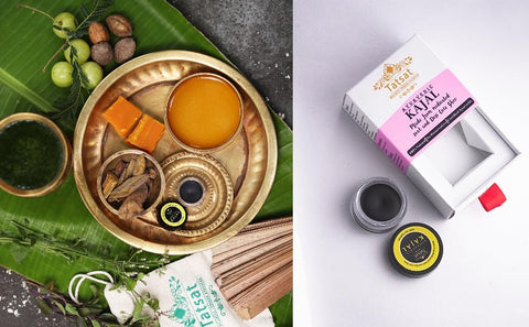 TATSAT - WELLNESS THROUGH AYURVEDA BABY Kajal,Natural,herbal and ayurvedic With Medicated Soot And Desi Cow Ghee|Safe For Babies