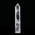 Apengshi Large Clear Quartz Natural Healing Crystal Tower 5.9-6.3 6 Faceted Single Point Chakra Crystal Wand Energy Meditation S